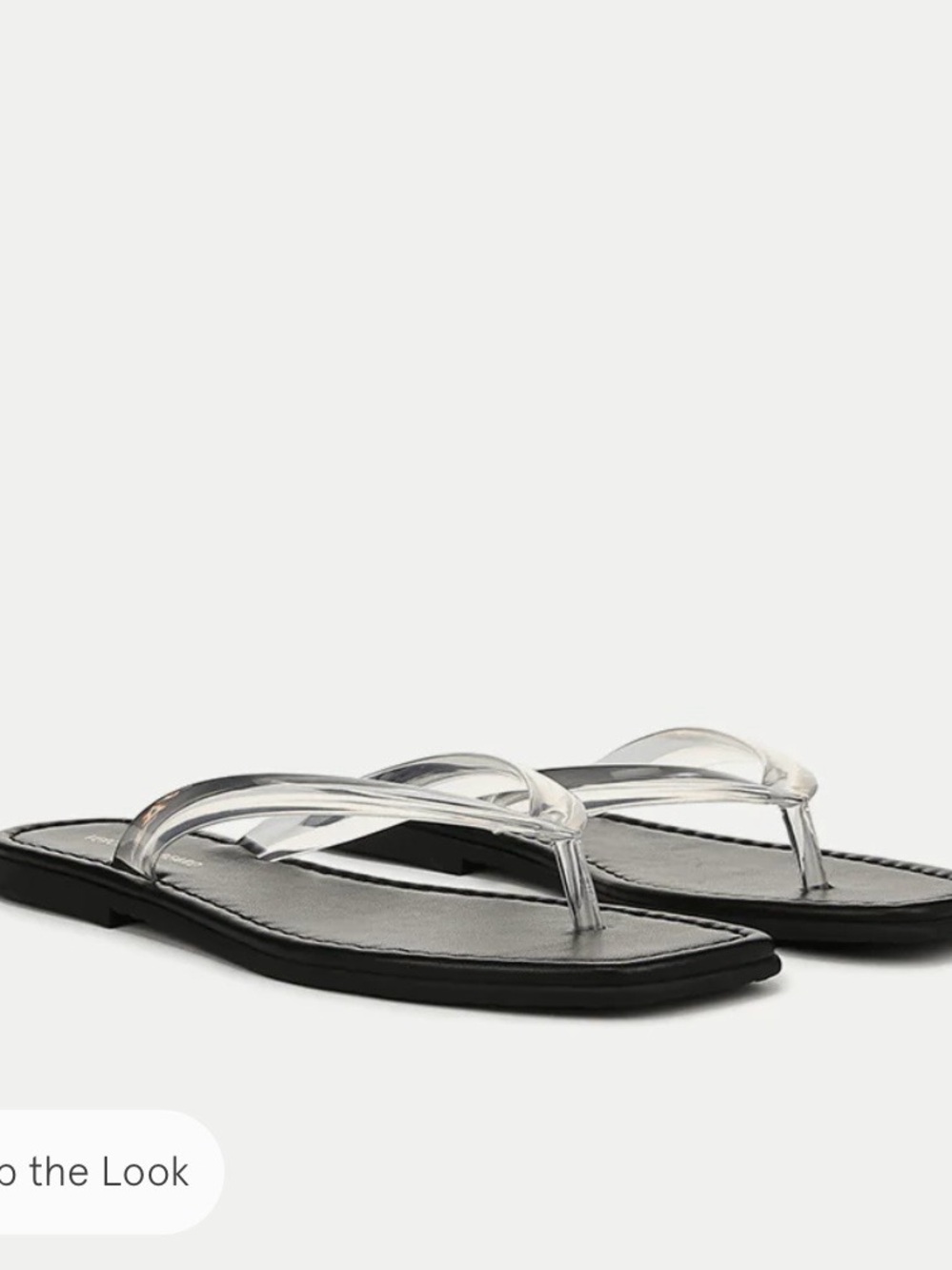 BNWT- Veronica Beard Clear Strap Black Sole Sandals